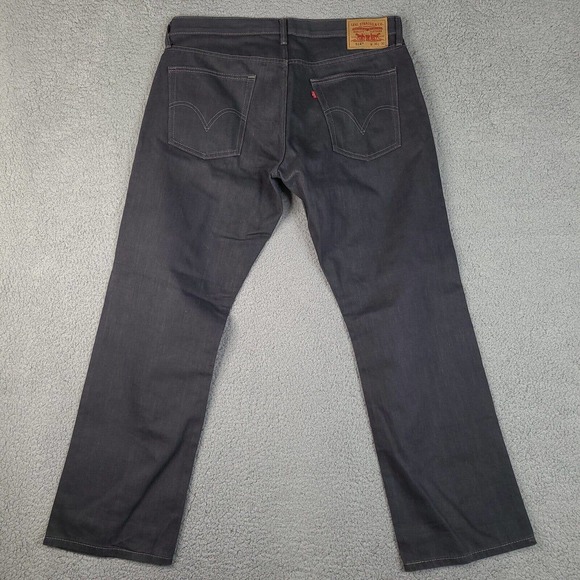 Levi's 514 Jeans Mens 37x30.5 Gray‎ Slim Straight Denim - Picture 1 of 16